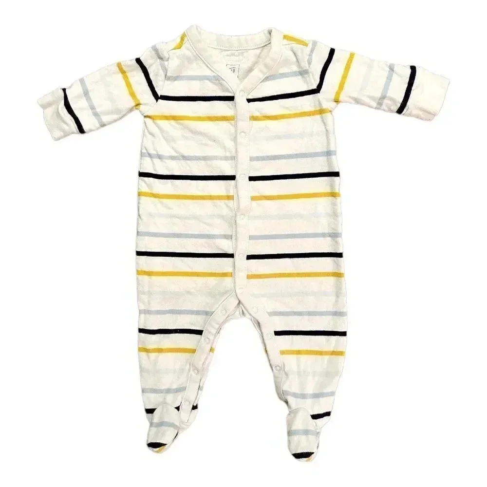 GAP | Bundle of Footed Onesies (0-3 mos)
